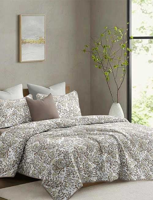 Colcha Paola Doble Vista Estampado Mocha